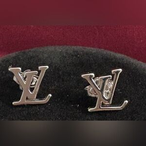 Upcycled and Stamped Stud Earrings in Silver